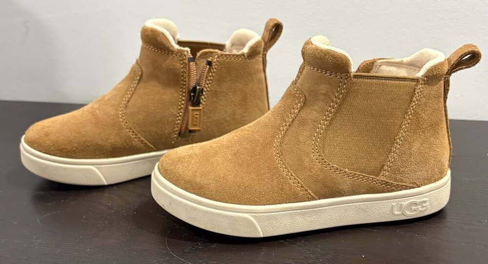 Ugg Hamden II Boots Size 10 Chestnut Suede Toddler Zip